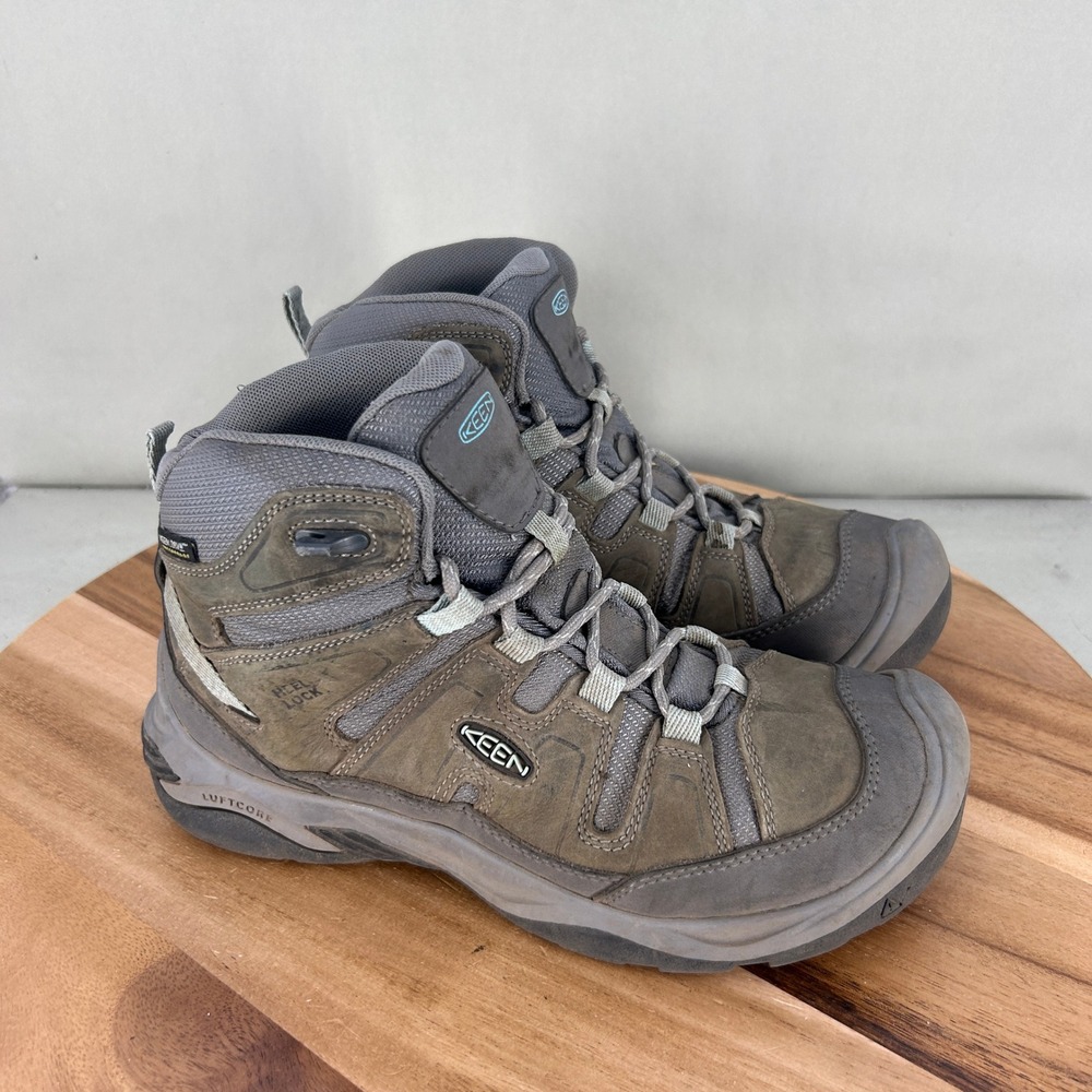 Keen Targhee III Mid Waterproof Hiking Boots Womens Size 7 Wide Brown Leather